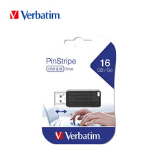 USB 16GB 2.0 VERBATIM PINSTRIPE BLACK BL1 - koseakasa