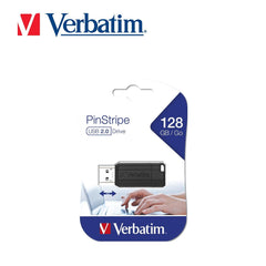 USB 128GB 2.0 VERBATIM PINSTRIPE BLACK BL1 - koseakasa