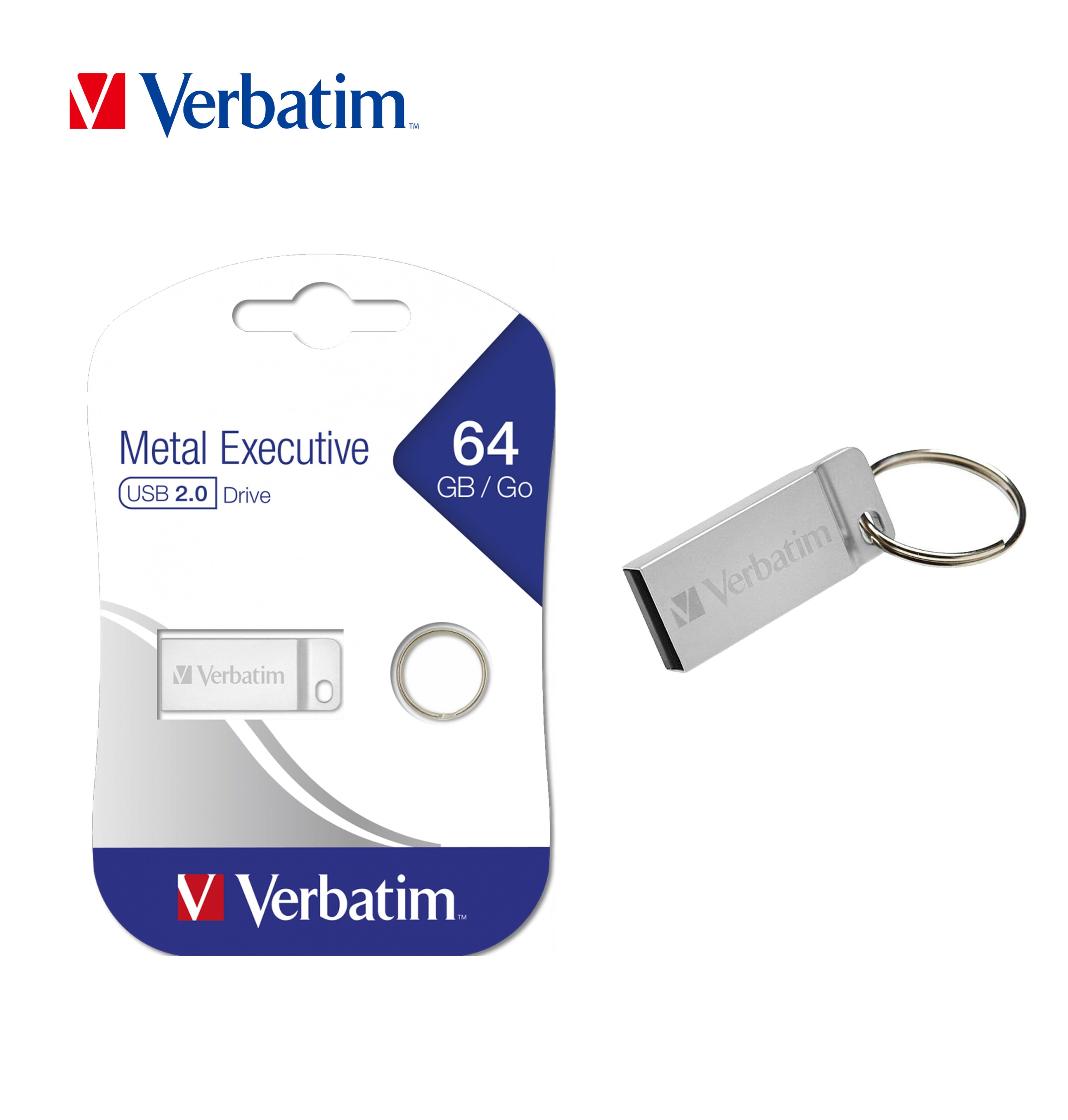 VERBATIM PEN DRIVE USB2.0 64G METAL EXECUTIVE SILVER - koseakasa