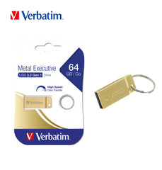 VERBATIM PEN DRIVE USB3.2 GEN 1 64G METAL EXECUTIVE GOLD - koseakasa