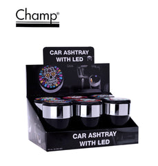 ART.40590365 CHAMP SKULL CAR ASHTRAY WITH LED 6PZ - koseakasa