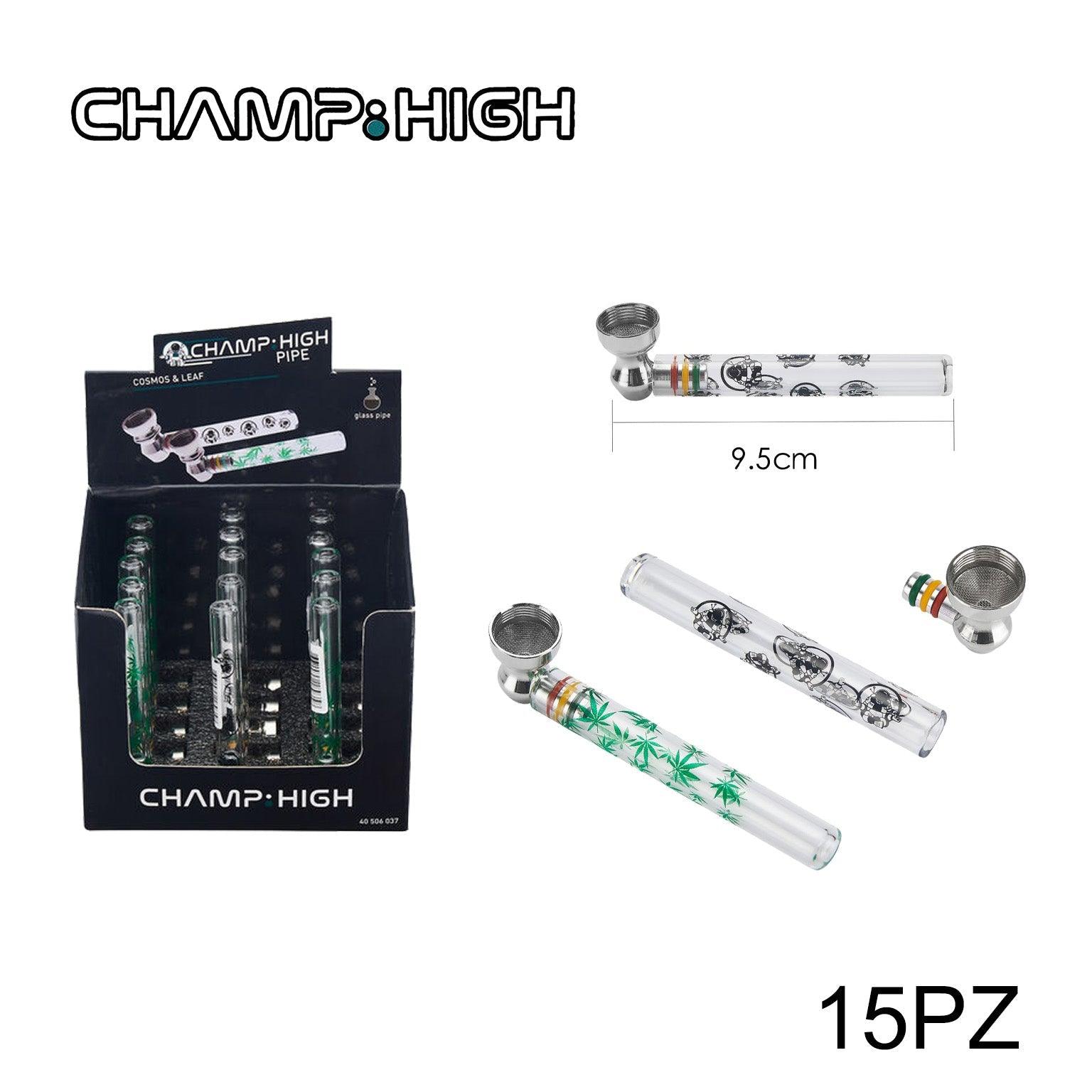 ART.40506037 CHAMP HIGH COSMOSLEAF PIPE IN VETRO 9CM DL15 - koseakasa