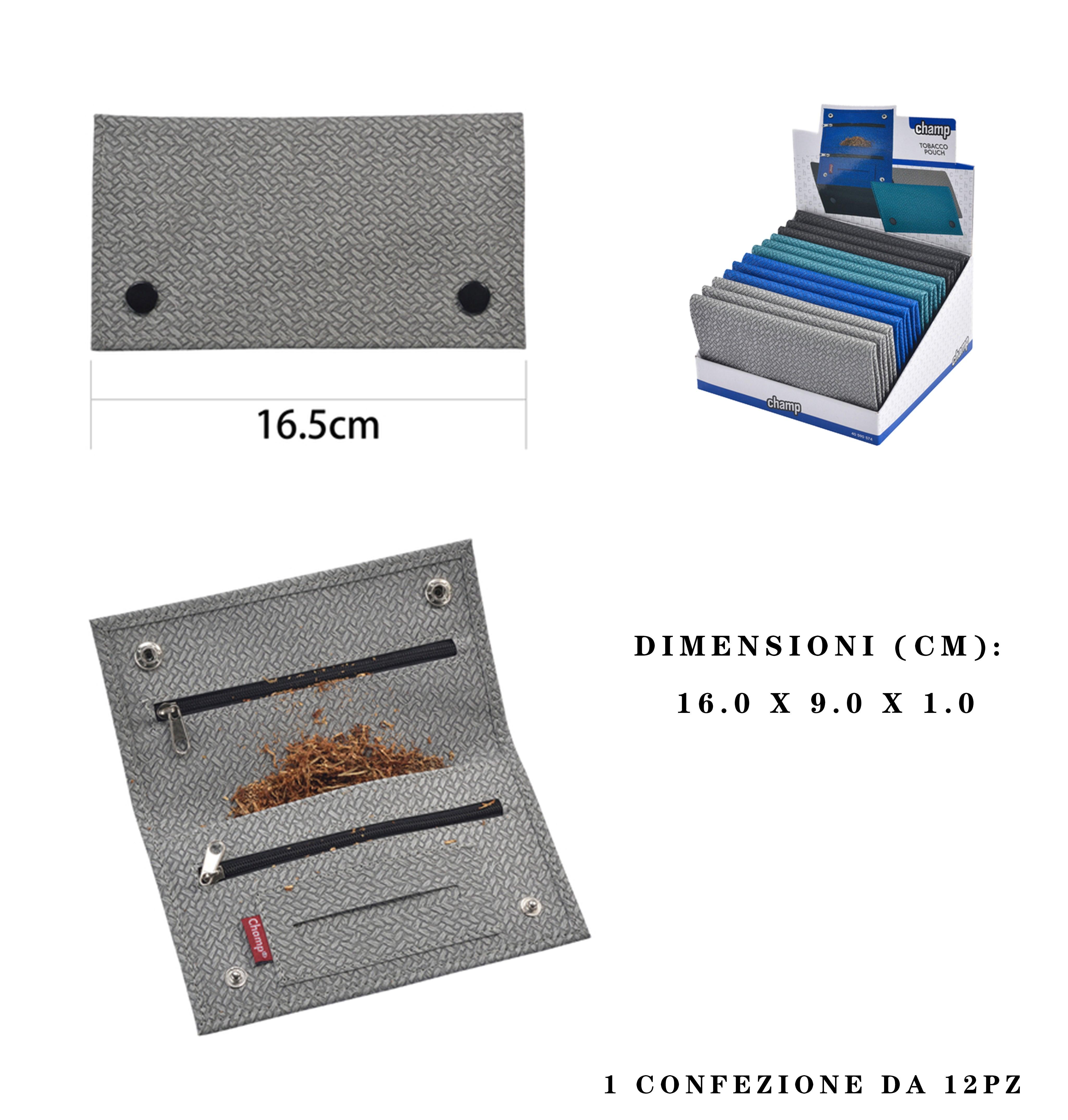 ART.40590574 CHAMP BUSTA PER TABACCO KNITING PU POUCH 12PZ - koseakasa