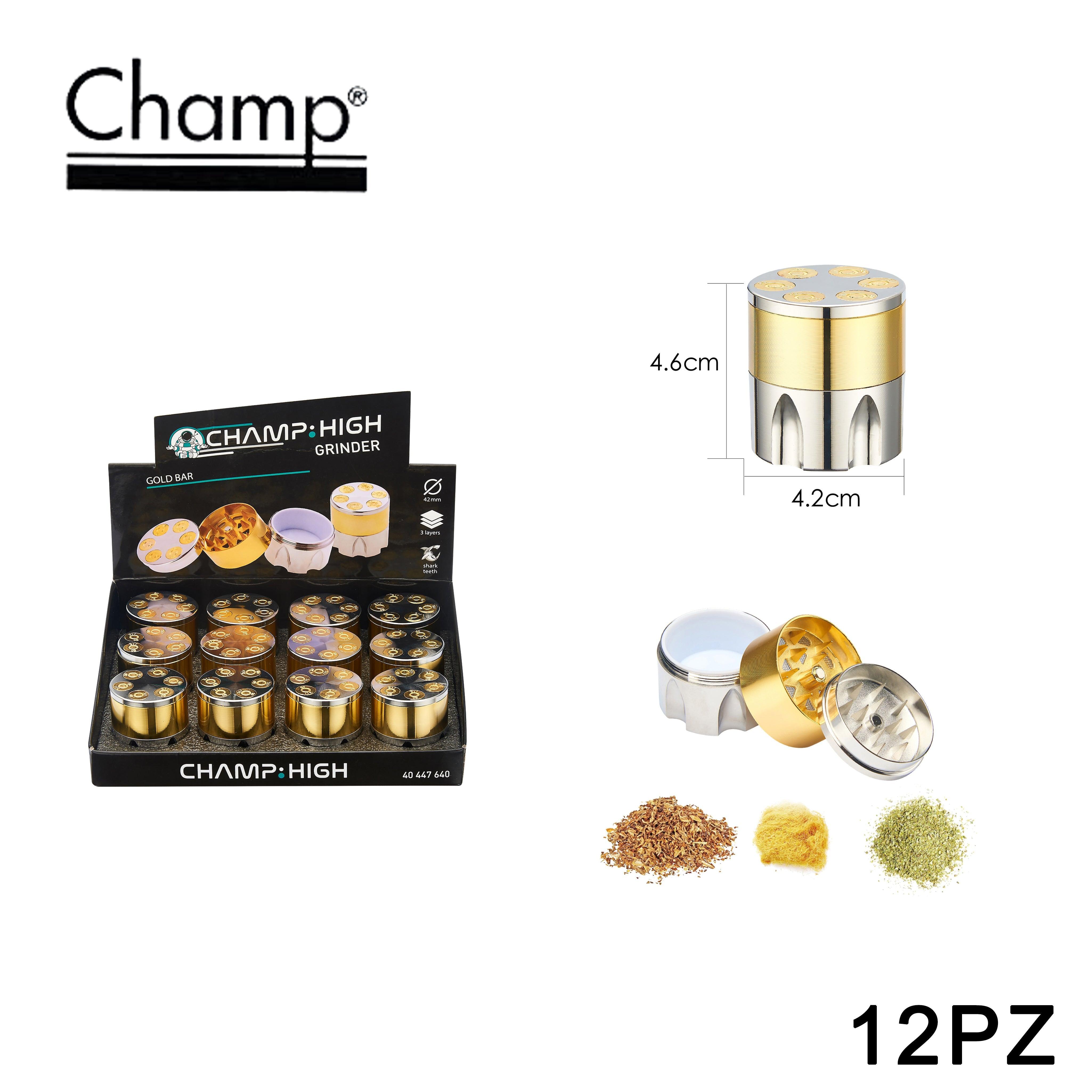 ART.40447640 CHAMP HIGH BULLET GRINDER 42MM 3 LAYERS X12 - koseakasa