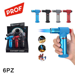 ART.40407012 CHAMPHIGH 4 B.FLAMES TURBO TABLE LIGHTER 6PZ - koseakasa