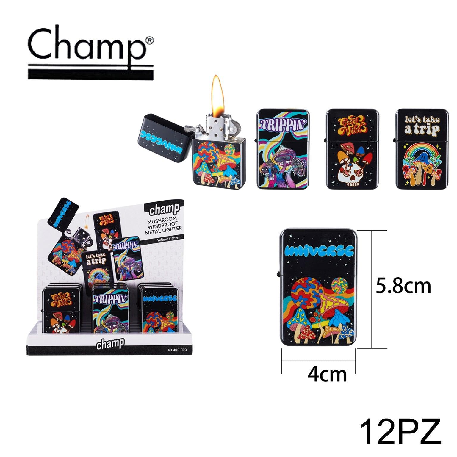 ART.40400393 CHAMP MUSHROOM WP FLINT LIGHTER 12PZ - koseakasa