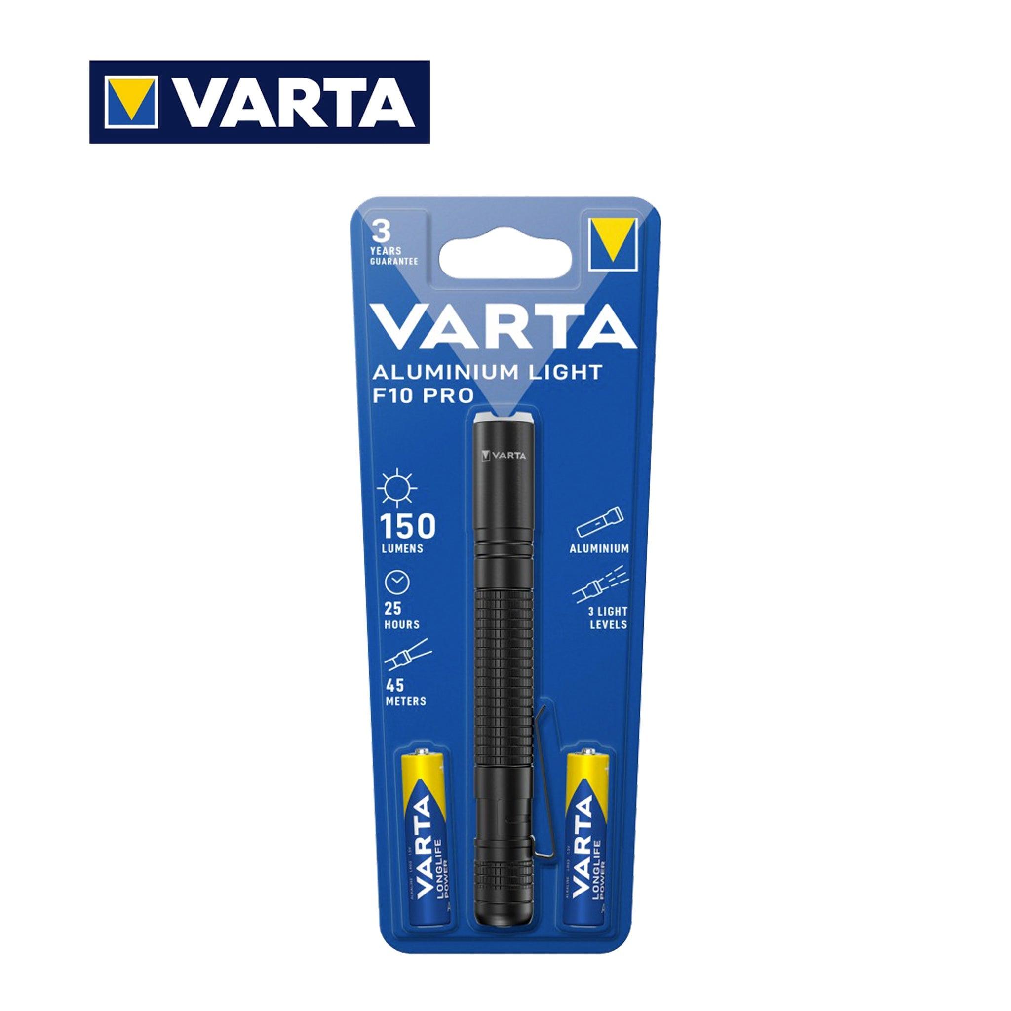 TORCIA ALUMINIUM LIGHT F10 PRO CON 2 AAA VARTA ART.16606 BL1 - koseakasa
