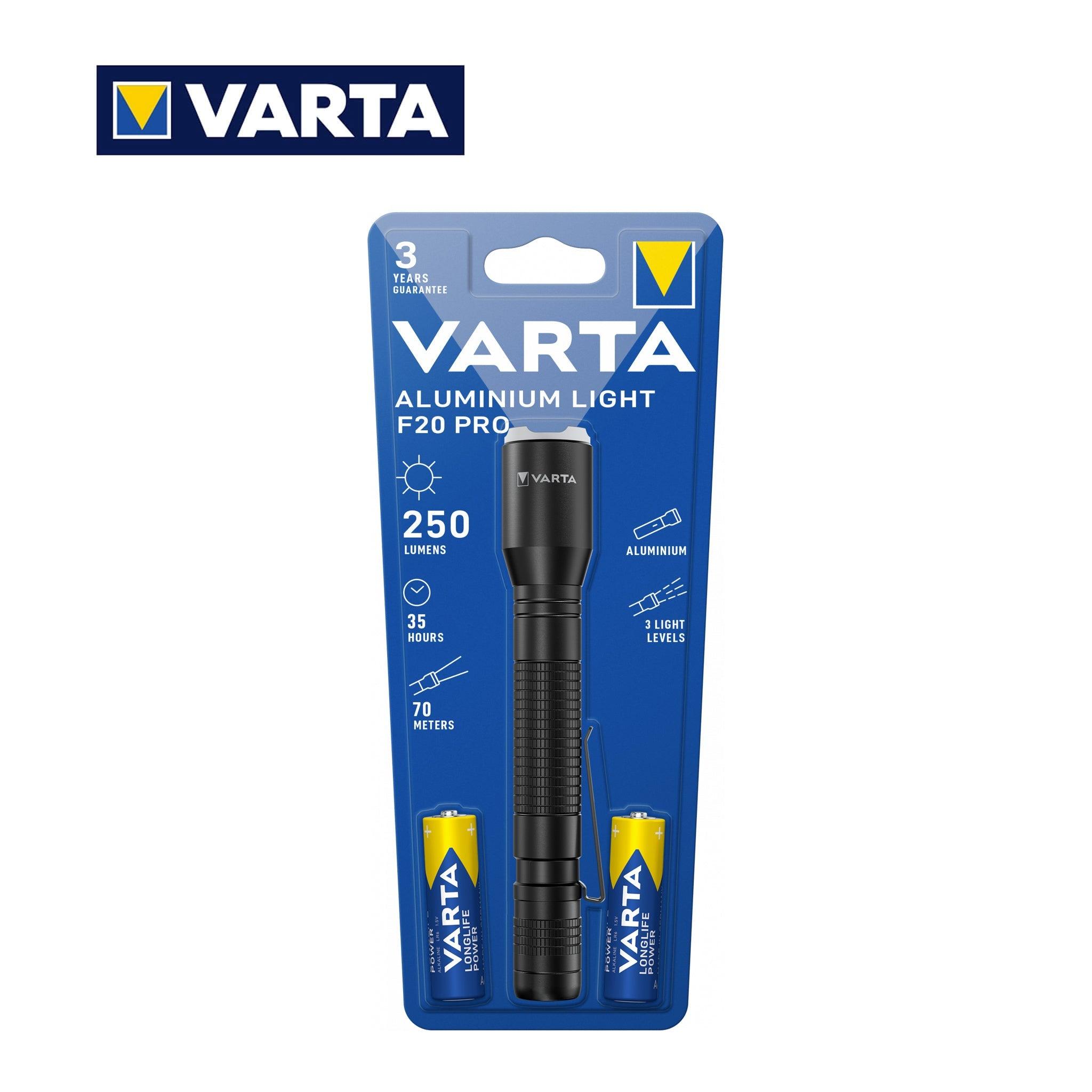 TORCIA ALUMINIUM LIGHT F20 CON 2 AA VARTA ART.16607 BL1 - koseakasa