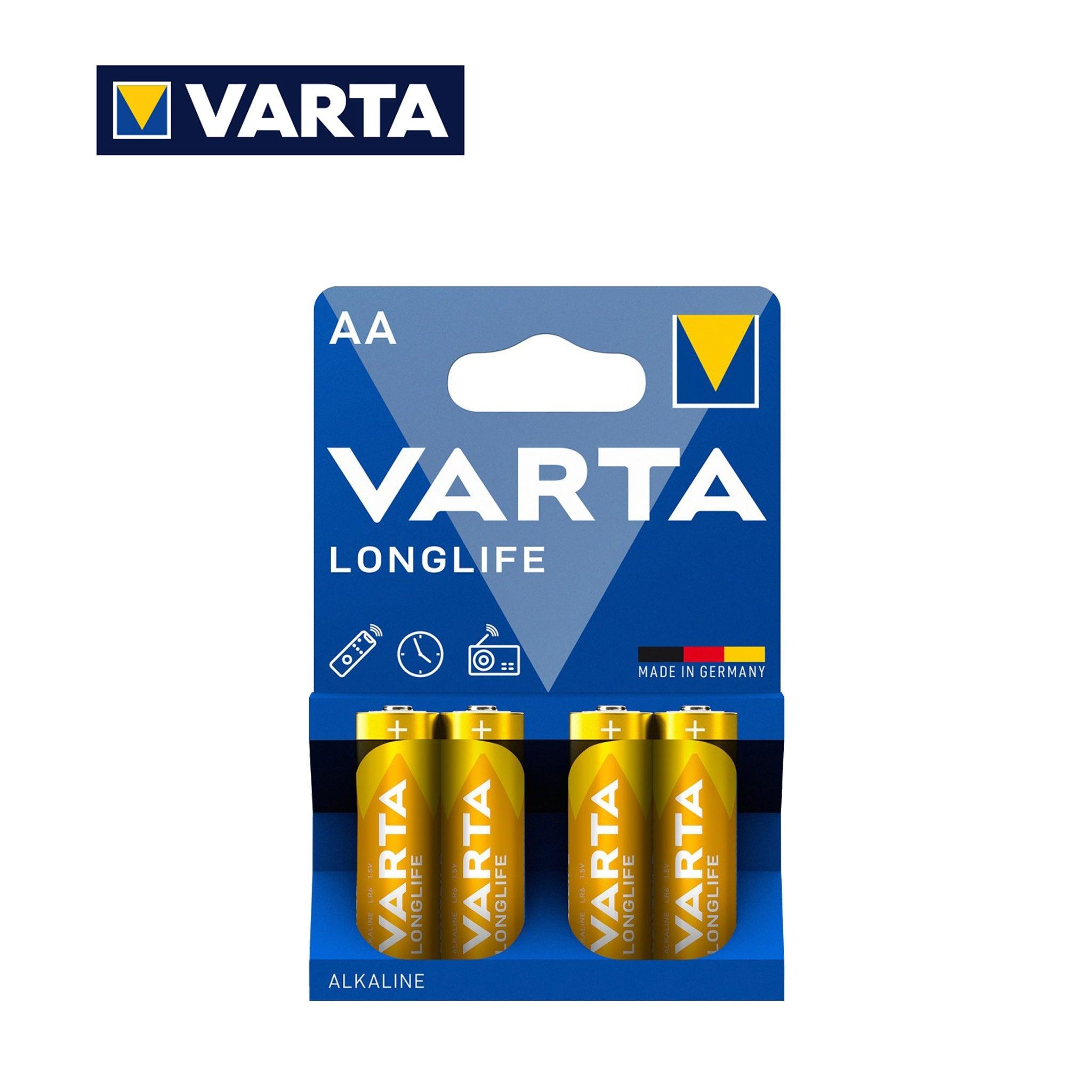 AA LONGLIFE VARTA ALKALINE 1.5V PILA BL4 - koseakasa