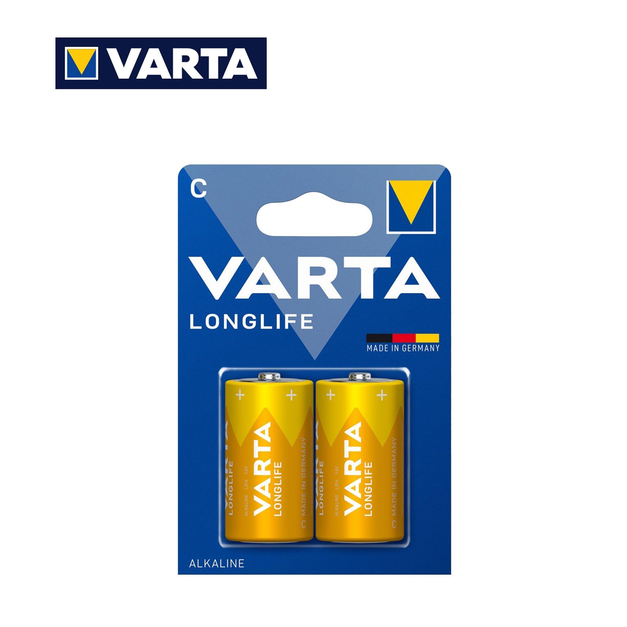 C 1/2 TORCIA LONGLIFE VARTA ALKALINE PILA BL2 - koseakasa