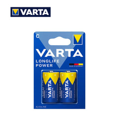 C 1/2 TORCIA LONGLIFE POWER VARTA ALKALINE PILA BL2 - koseakasa