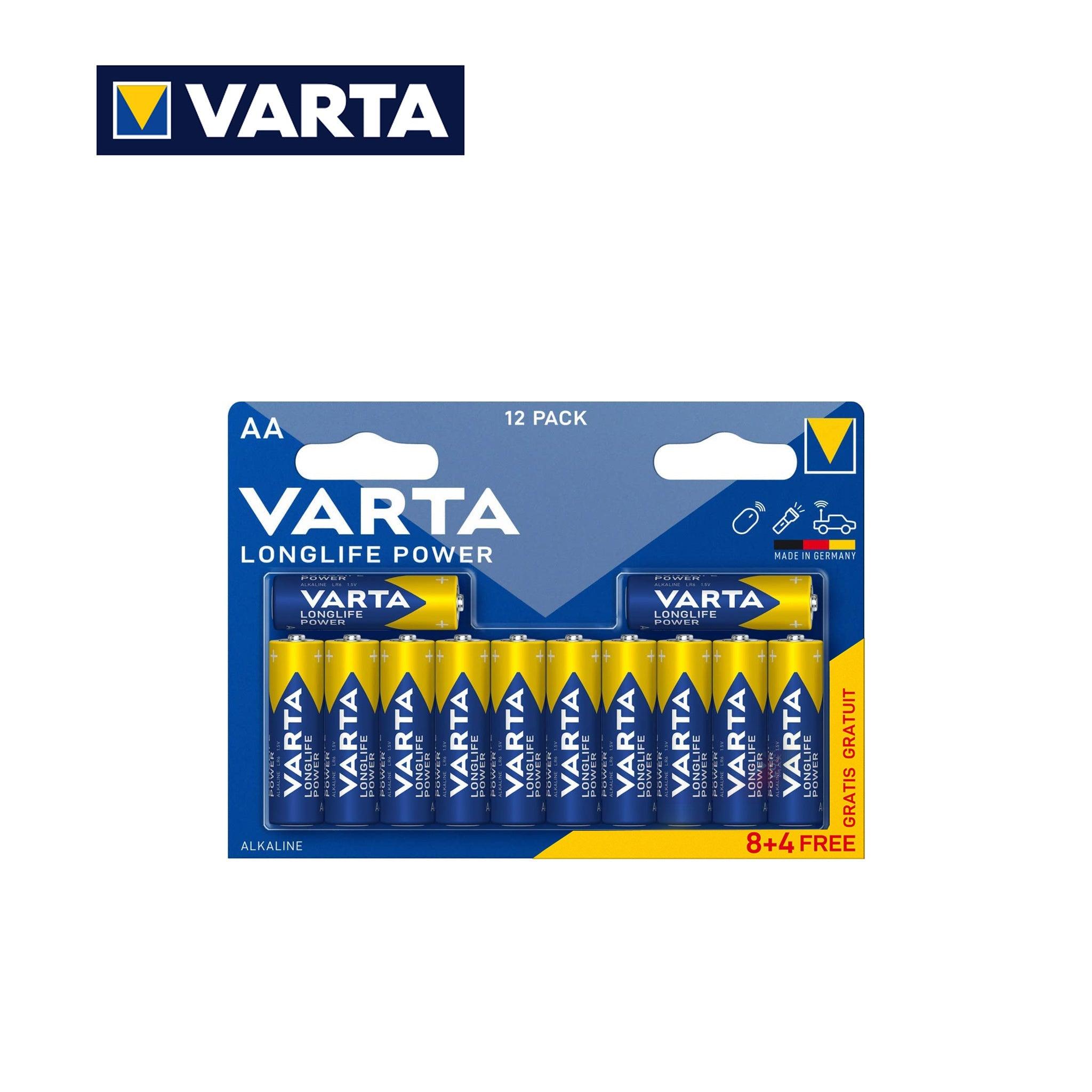 AA LONGLIFE POWER VARTA ALKALINE PILA BL12 - koseakasa