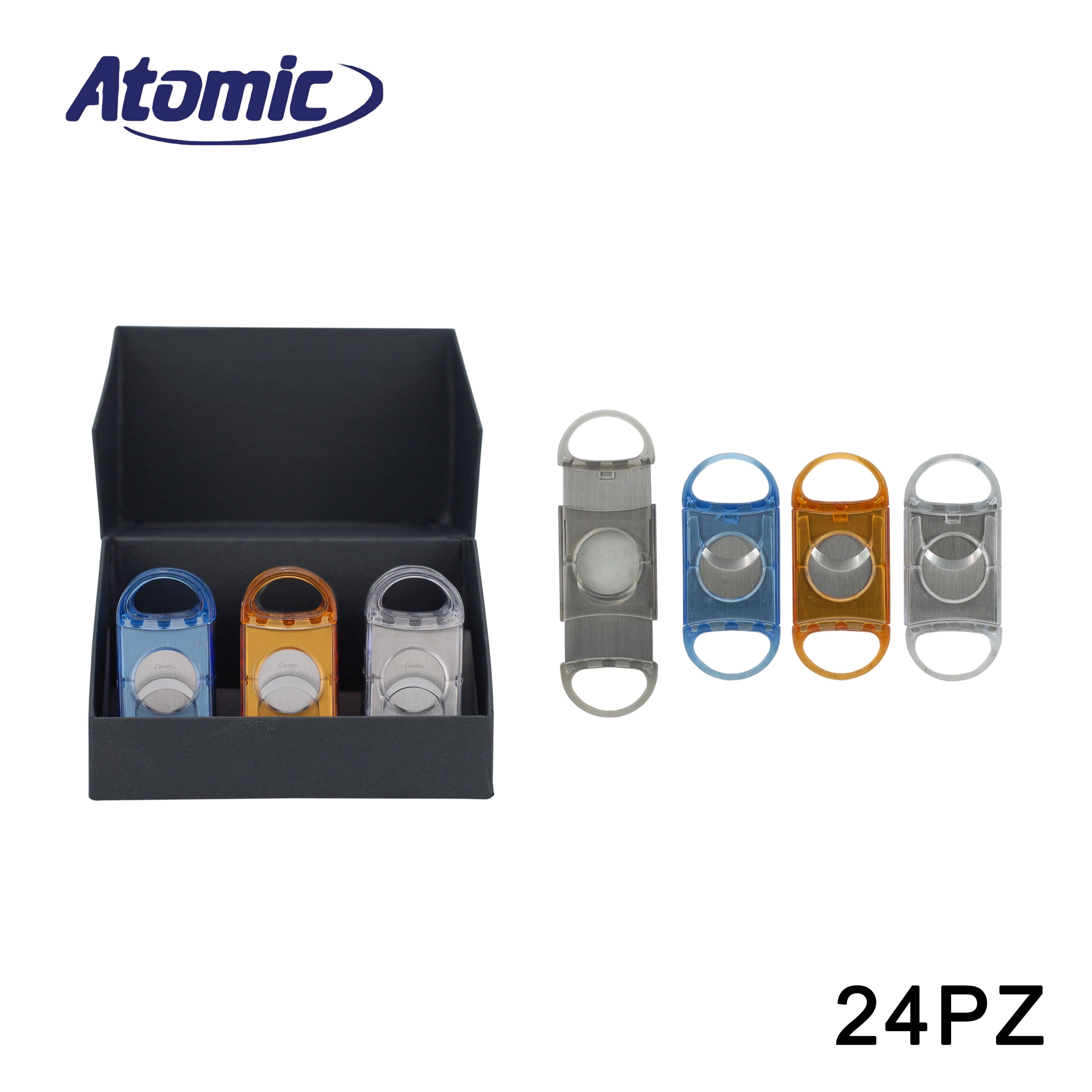 ART.0152505 ATOMIC TAGLIASIGARI 2 LAME TRASPARENTE ASS. CONF.24PZ - koseakasa