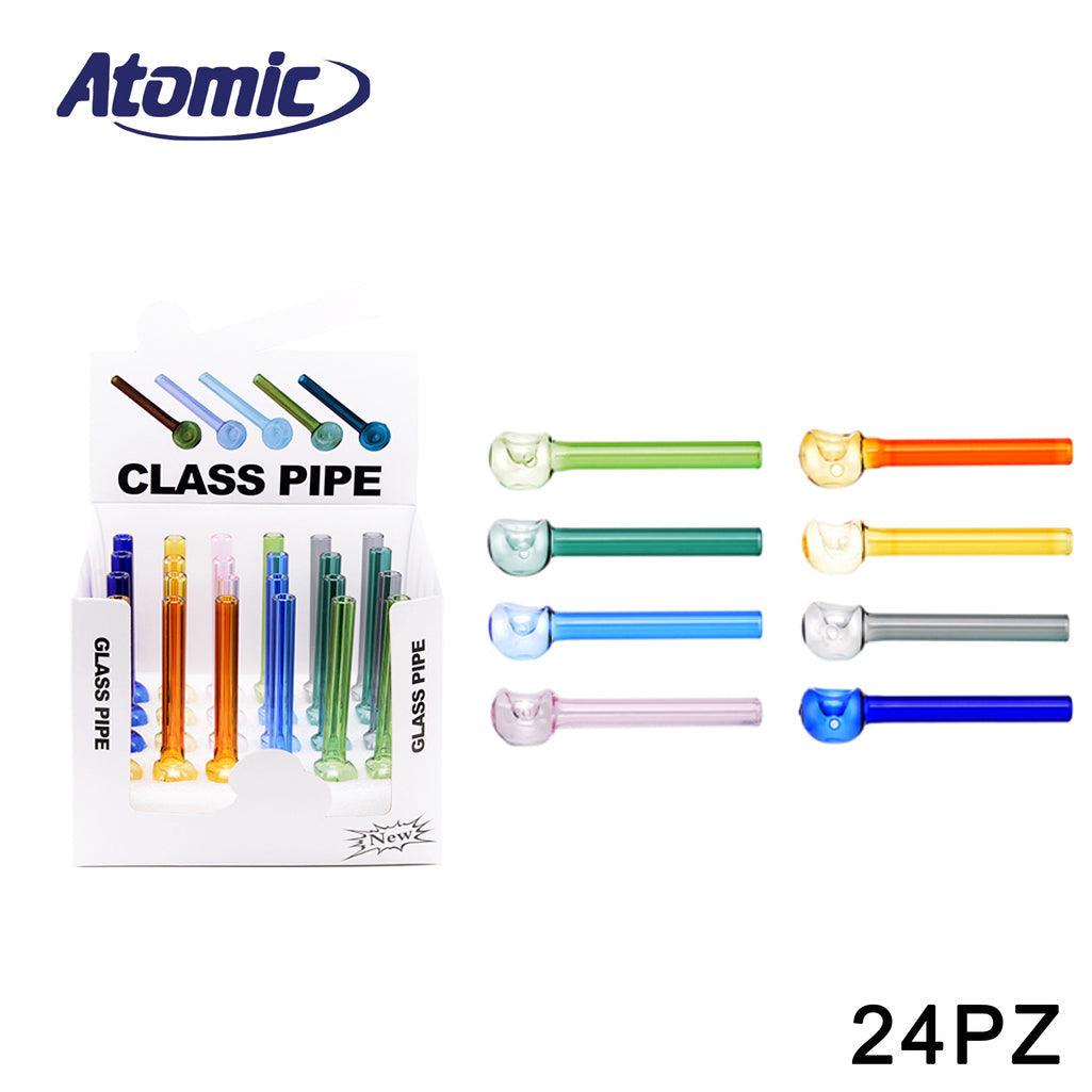 ART.0212811 ATOMIC PIPA IN VETRO BASIC 8 COLORI ASS. CONF.24PZ - koseakasa