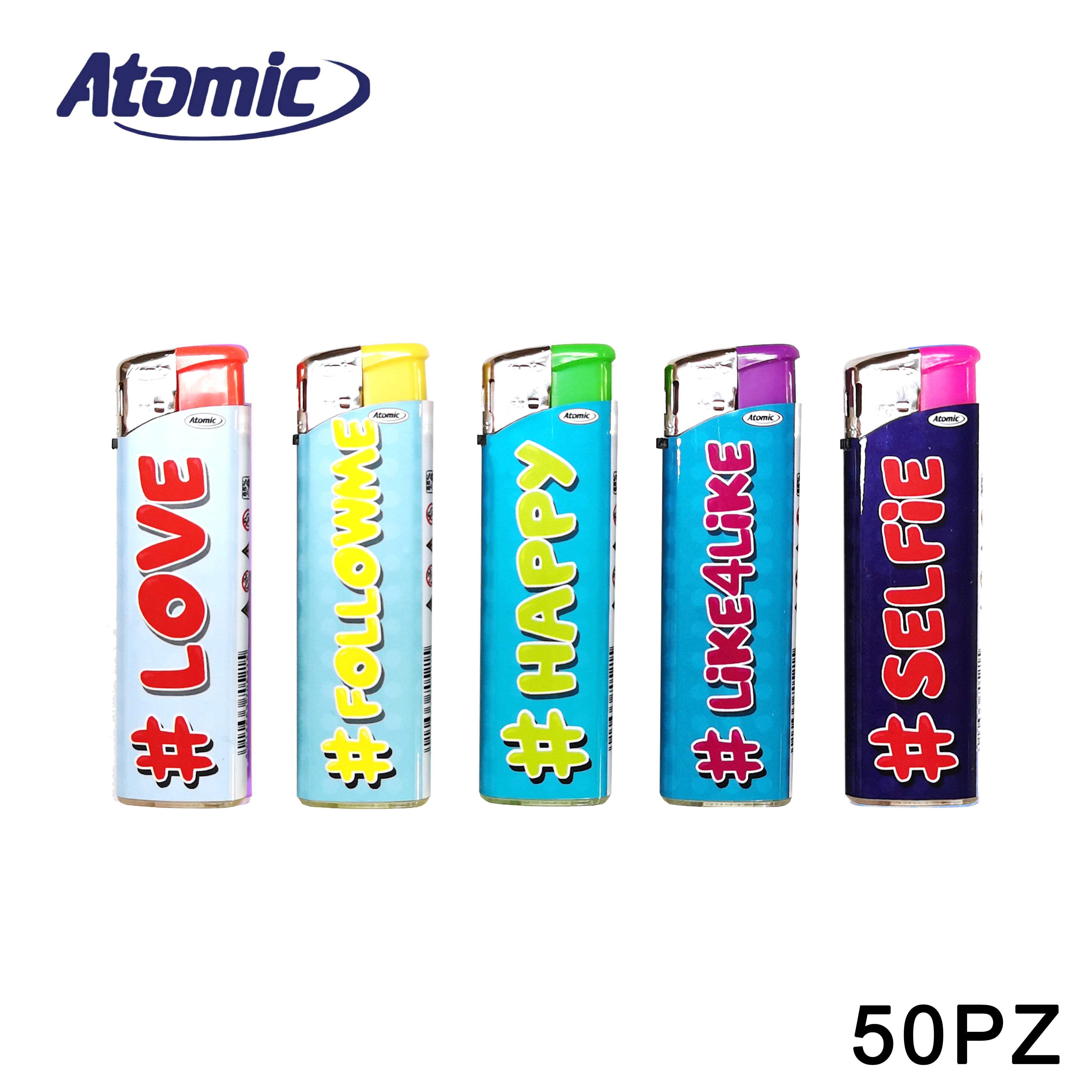 ART.3645130 ATOMIC ACCENDINO F10 HASHTAG CONF.50PZ - koseakasa