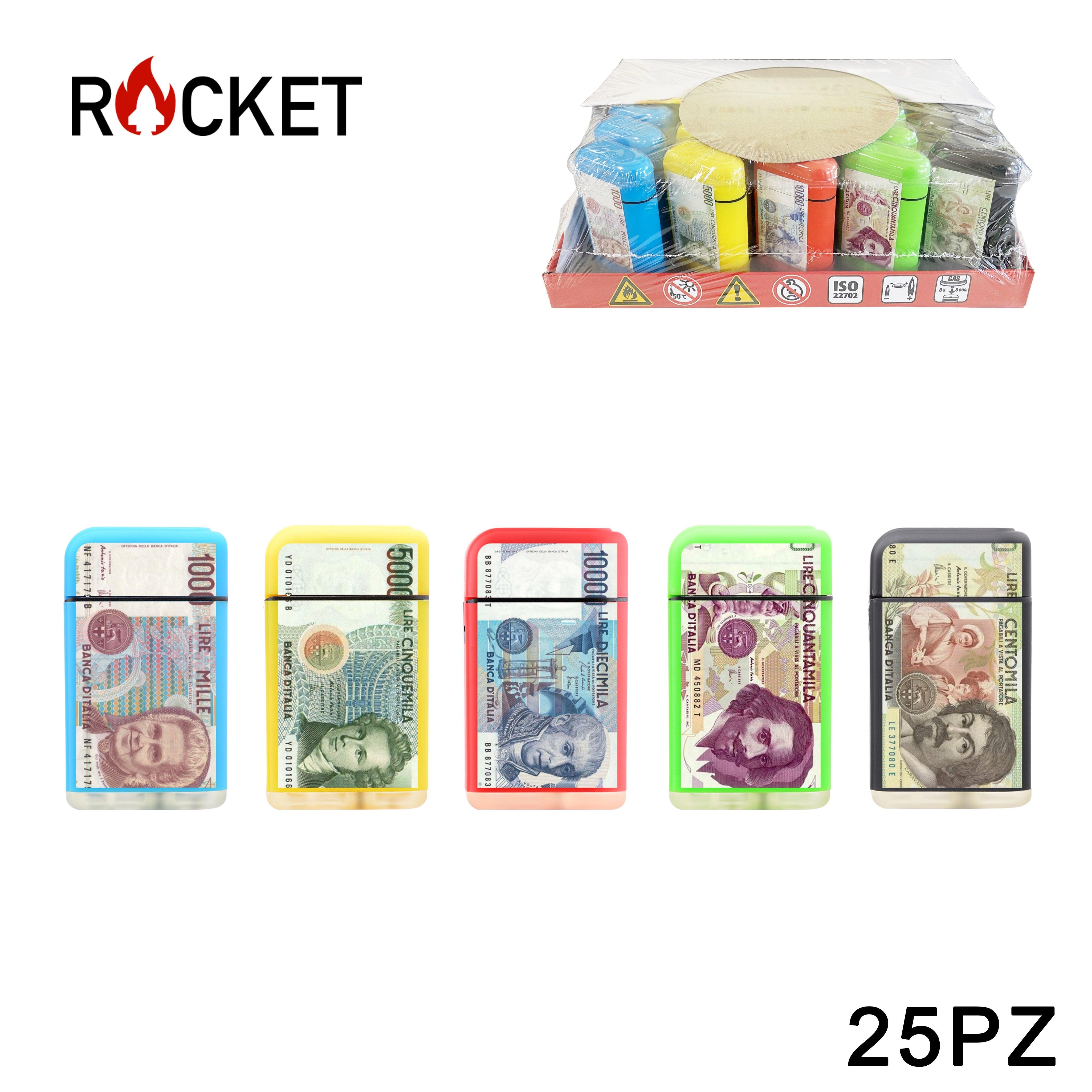 ART.8326312 ROCKET ACCENDINO TURBO RUBBER REFILLABLE LIRA 25PZ - koseakasa