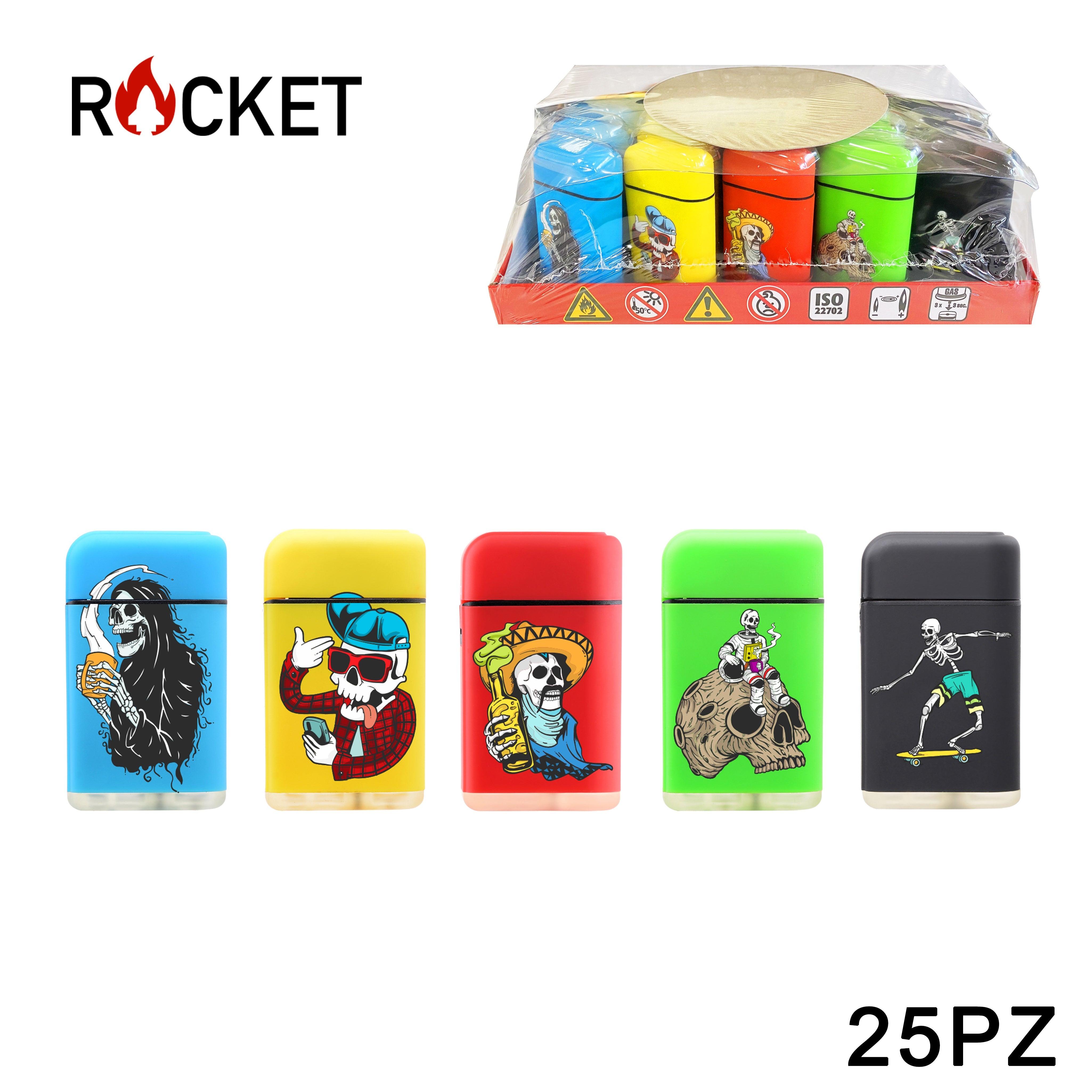 ART.8326316 ROCKET ACCENDINO TURBO RUBBER REFILLABLE SKELETON 25PZ - koseakasa