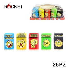 ART.8326317 ROCKET ACCENDINO TURBO RUBBER REFILLABLE SMILEY 25PZ - koseakasa