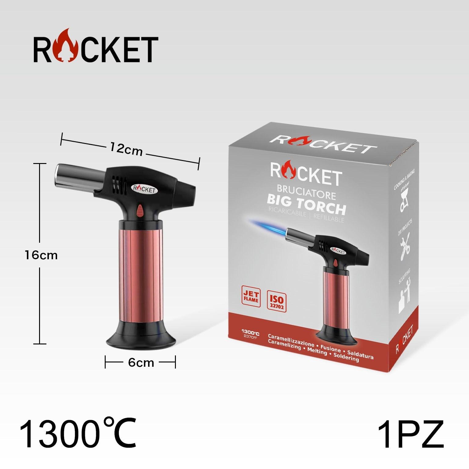 ART.8326232 ROCKET TURBO BRUCIATORE BIG TORCH RICARICABILE ROSSO 1PZ - koseakasa