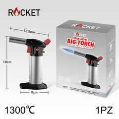 ART.8326235 ROCKET TURBO BRUCIATORE BIG TORCH RICARICABILE SILVER 1PZ - koseakasa