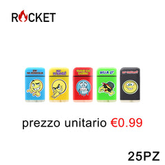 ART.8326320 ROCKET RUBBER ACCENDINO BLU TURBO SMILEY2 25PZ - koseakasa
