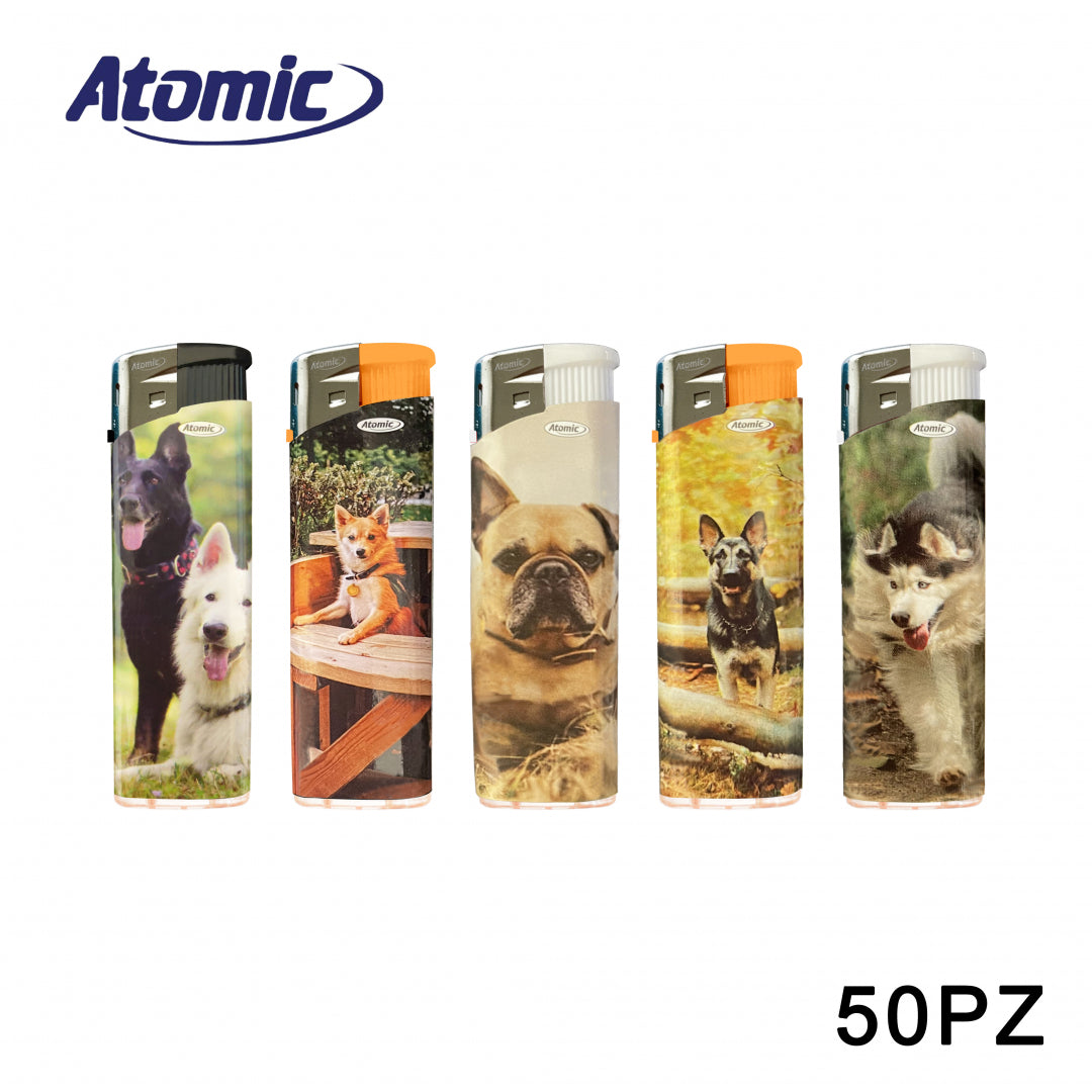 ART.3648034 ATOMIC ACCENDINO ELECTRONIC F11 SOFTFLAME RICARICABILE DOGS 50PZ - koseakasa