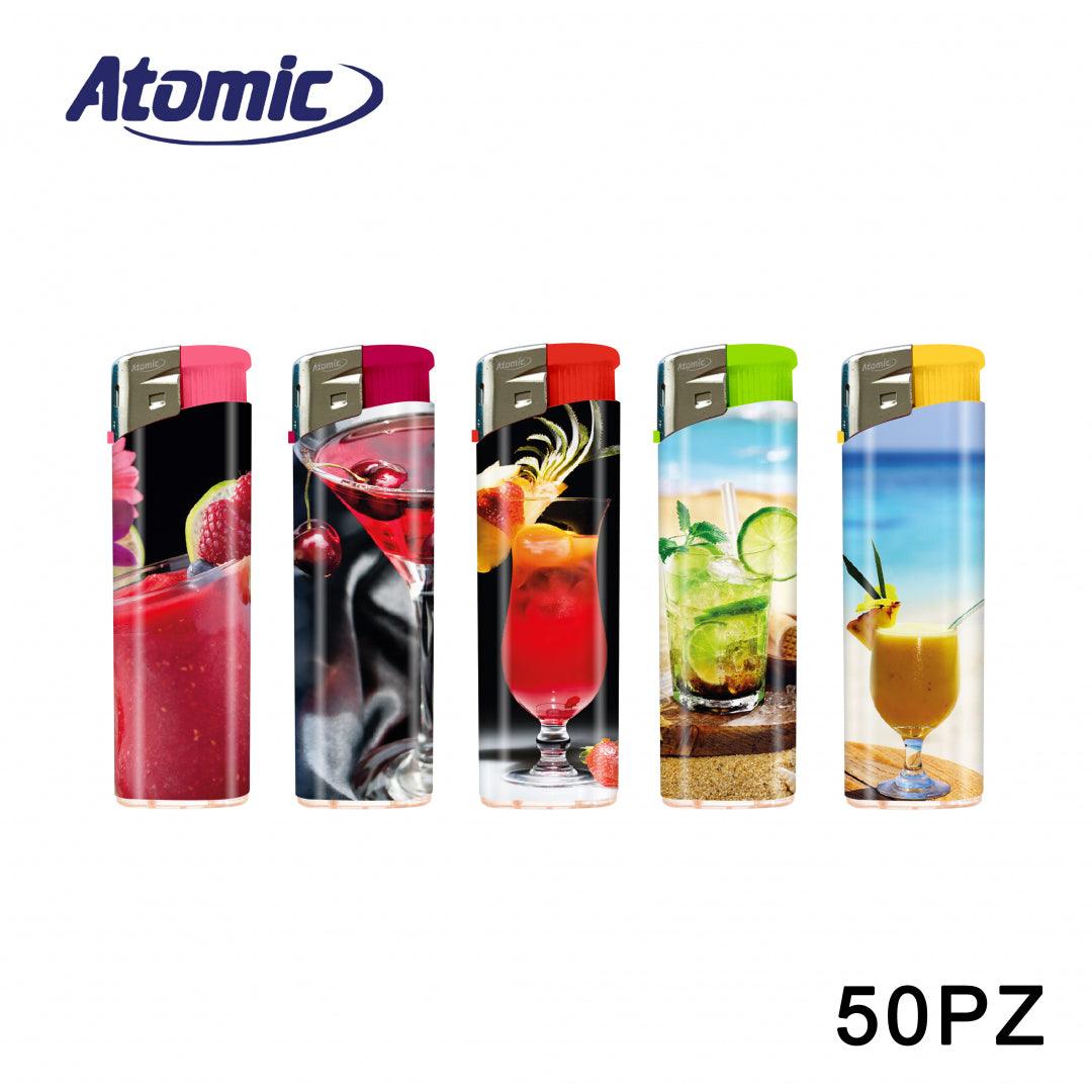 ART.3648036 ATOMIC ACCENDINO ELECTRONIC F11 SOFTFLAME RICARICABILE COCKTAILS 50PZ - koseakasa