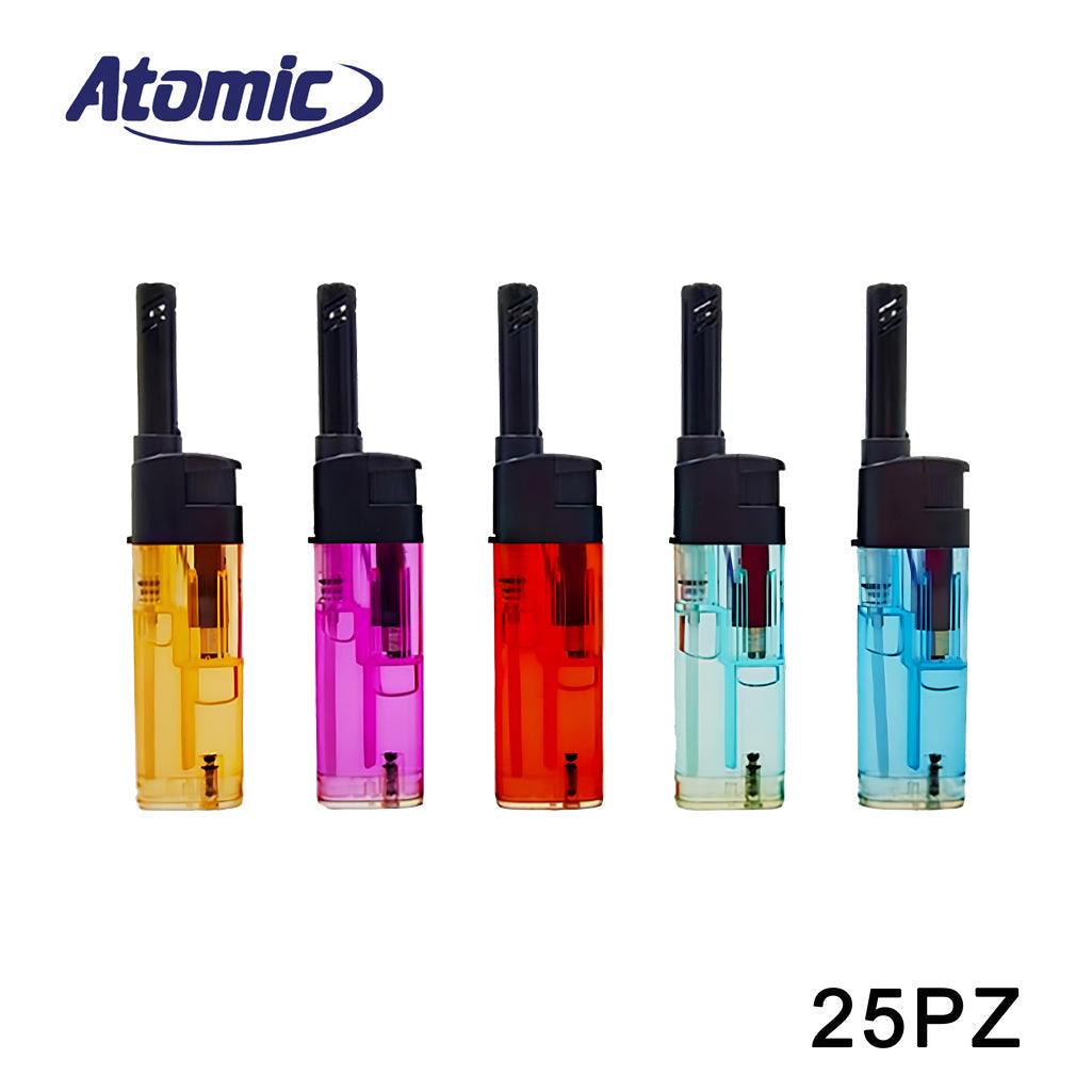 ART.3697200 ATOMIC MINI ACCENDIGAS BBQ LIGHTER BIBA TRANSPARENT ASS. CONF.25PZ - koseakasa