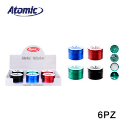 ART.0212580 ATOMIC GRINDER IN METALLO 4 PARTI 52MM LEAF DESIGN ASS. CONF.6PZ - koseakasa