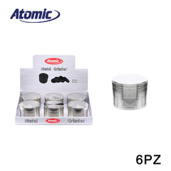 ART.0212594 ATOMIC GRINDER IN METALLO 4 PARTI 50MM ALL CHROME CONF.6PZ - koseakasa
