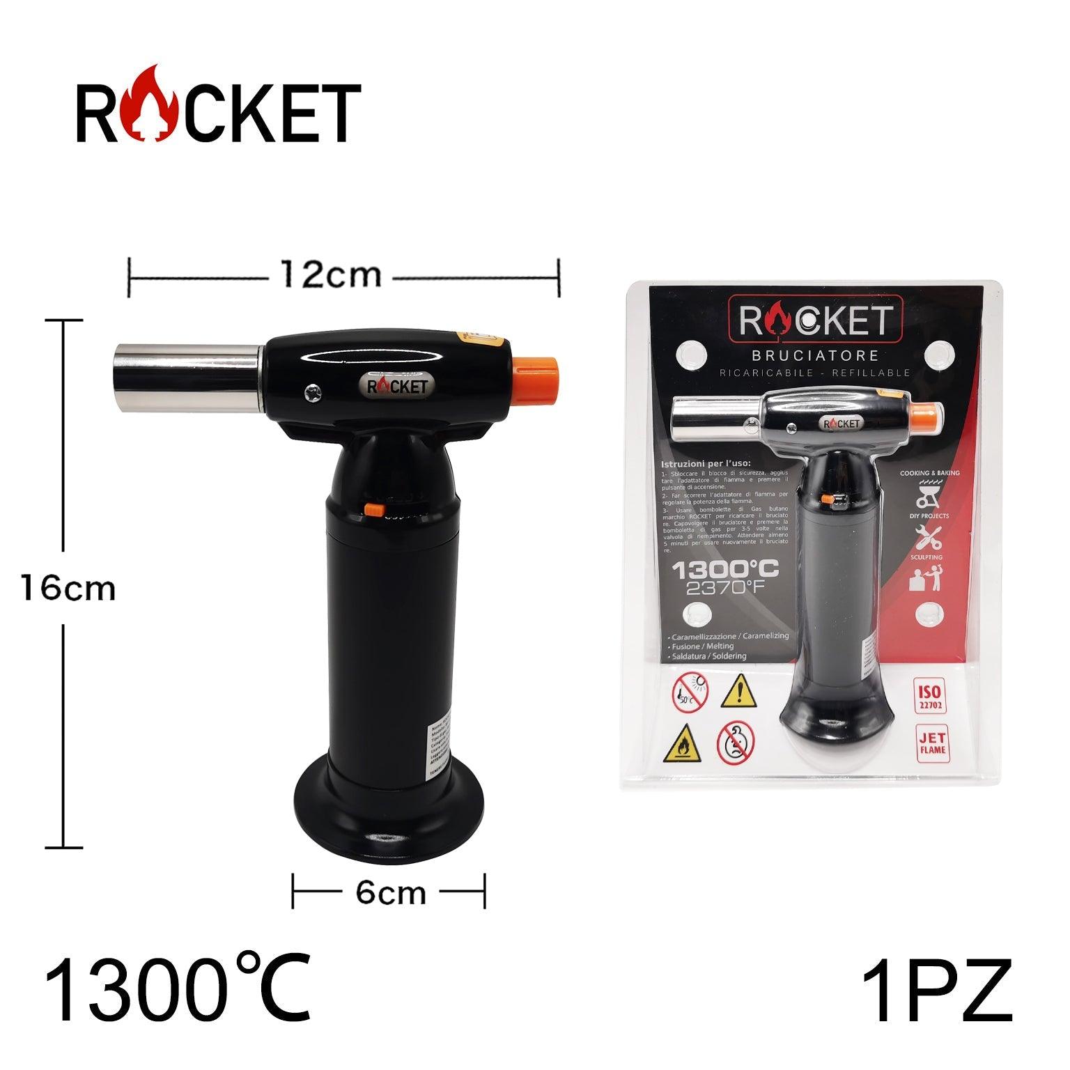 ART.8326253 ROCKET TURBO BRUCIATORE BIG TORCH RICARICABILE NERO 1PZ - koseakasa