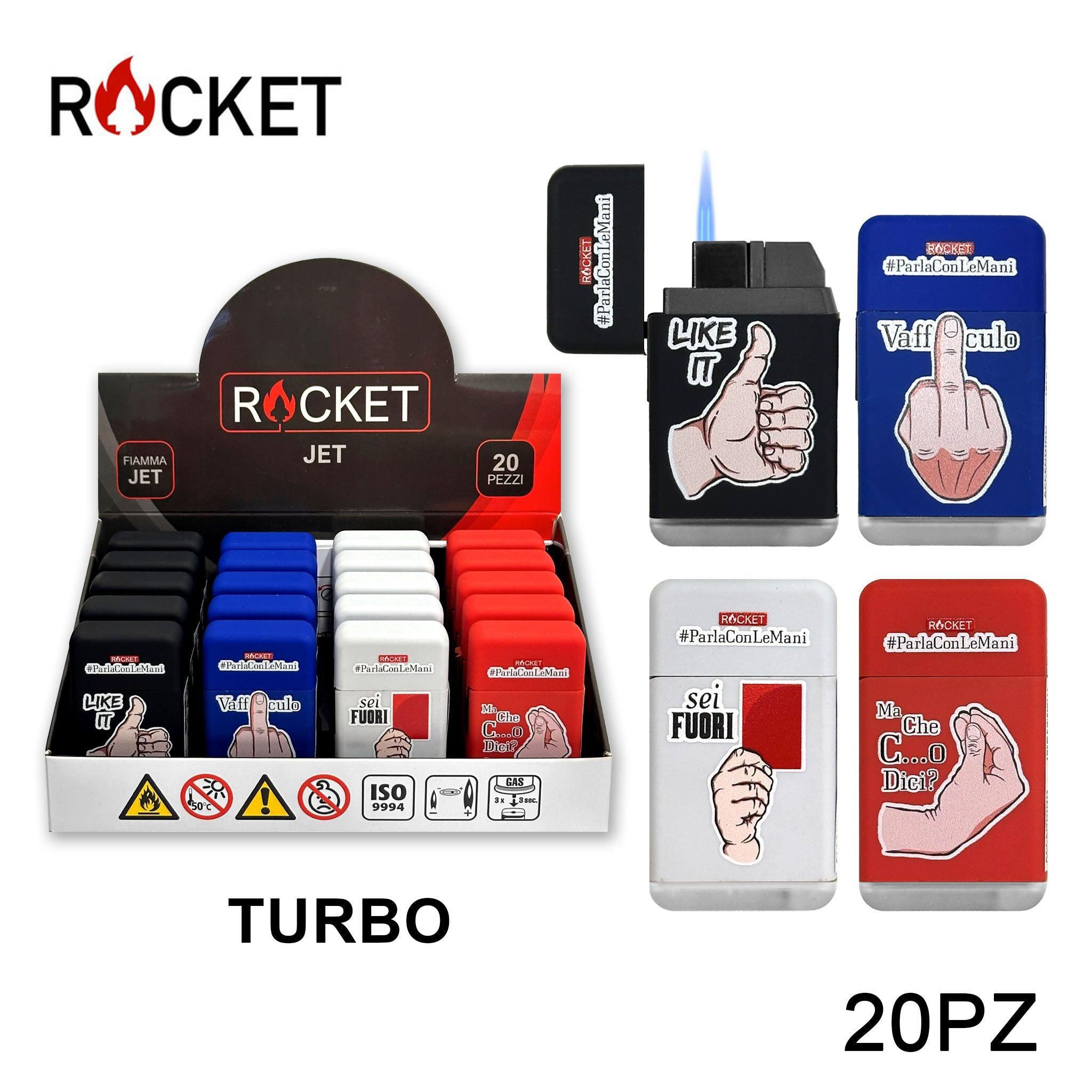 ART.8326262 ROCKET RUBBER ACCENDINO BLU TURBO CLASSIC GESTI 20PZ - koseakasa
