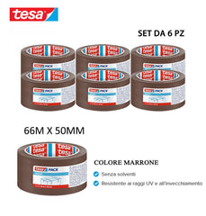 TESA NASTRO IMBALLO BASIC PP 66MX50MM AVANA 6PZ - koseakasa