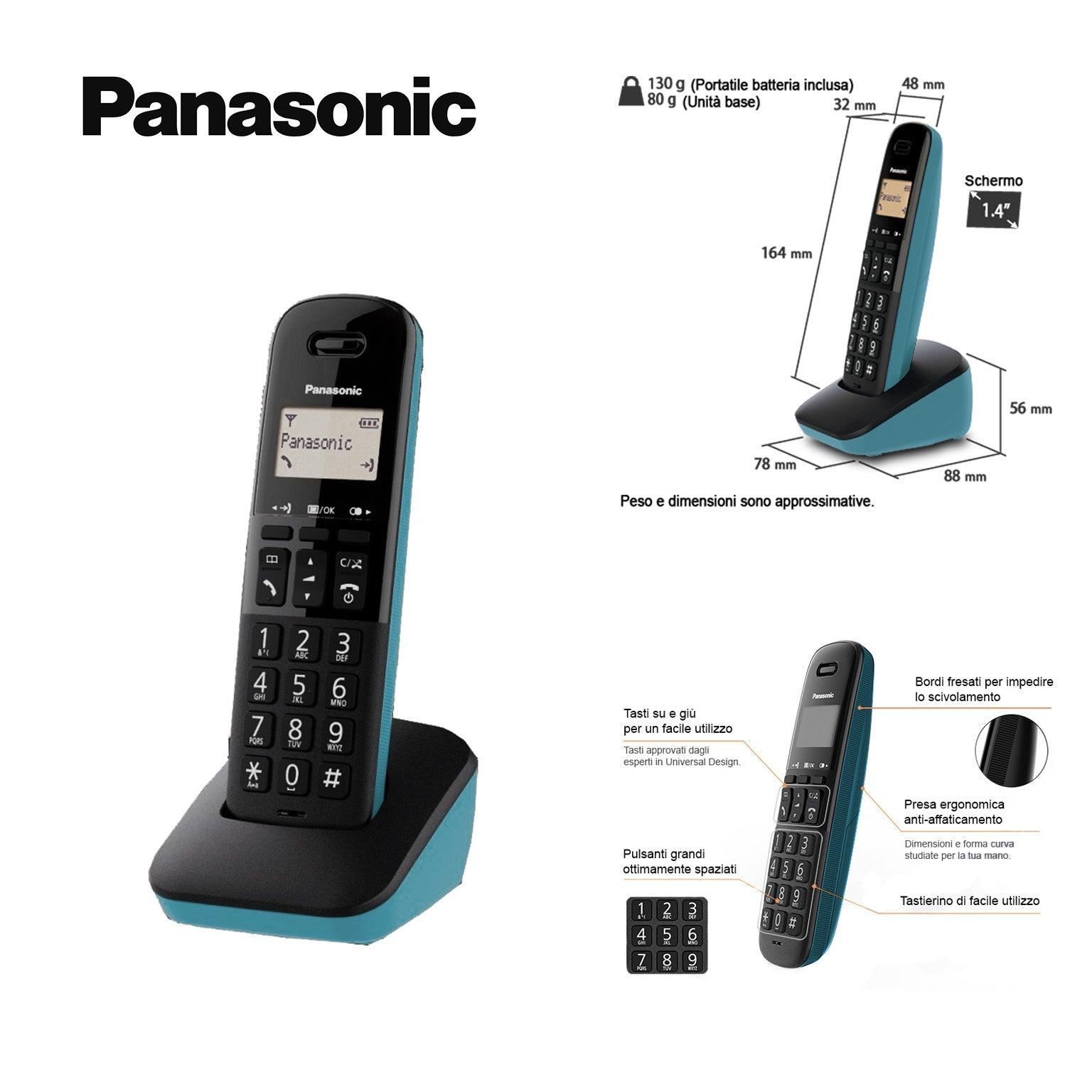 PANASONIC KX-TGB610JTC TELEFONO CORDLESS DIGITALE BLU/NERO 1PZ - koseakasa