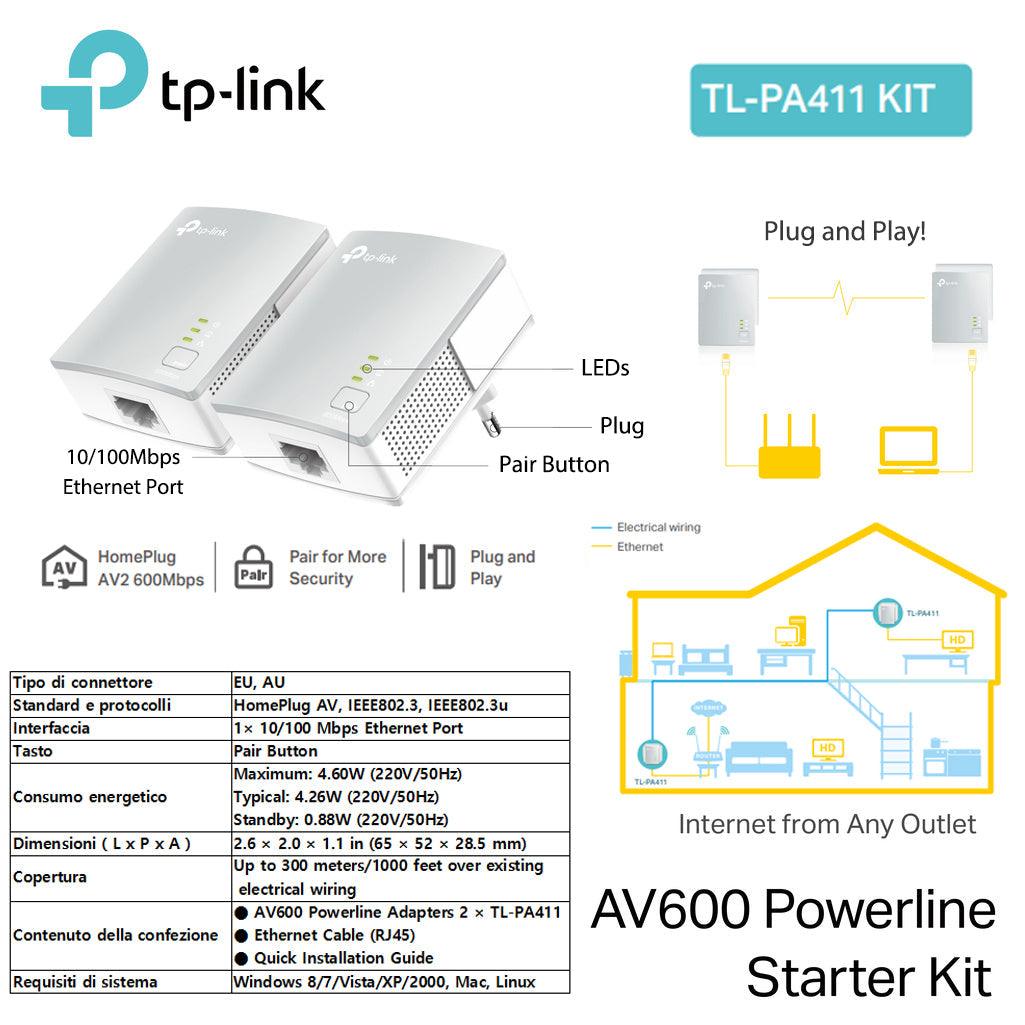 POWERLINE 500MB TP-LINK ART.TL-PA411KIT 1PZ - koseakasa