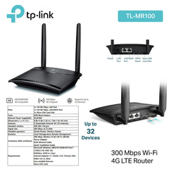 ROUTER 4G WIFI 300MB TP-LINK ART.TL-MR100 1PZ - koseakasa