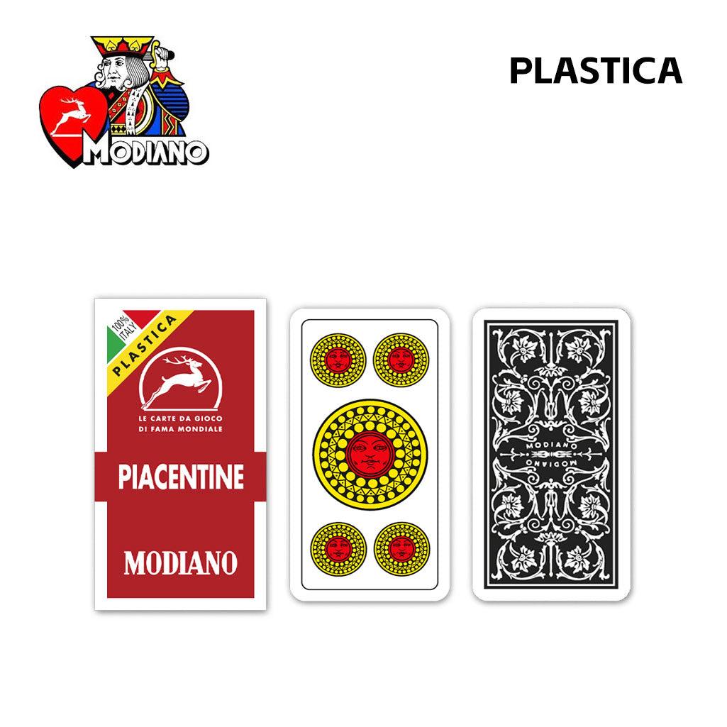 PIACENTINE 100% PLASTICA ROSSO CARTE DA GIOCO MODIANO ART.300156 PZ1 - koseakasa