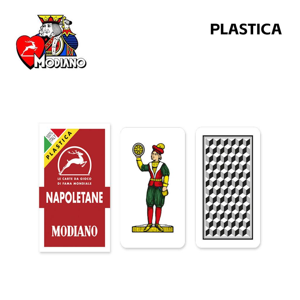 NAPOLETANE 100% PLASTICA ROSSO CARTE DA GIOCO MODIANO ART.300157 PZ1 - koseakasa