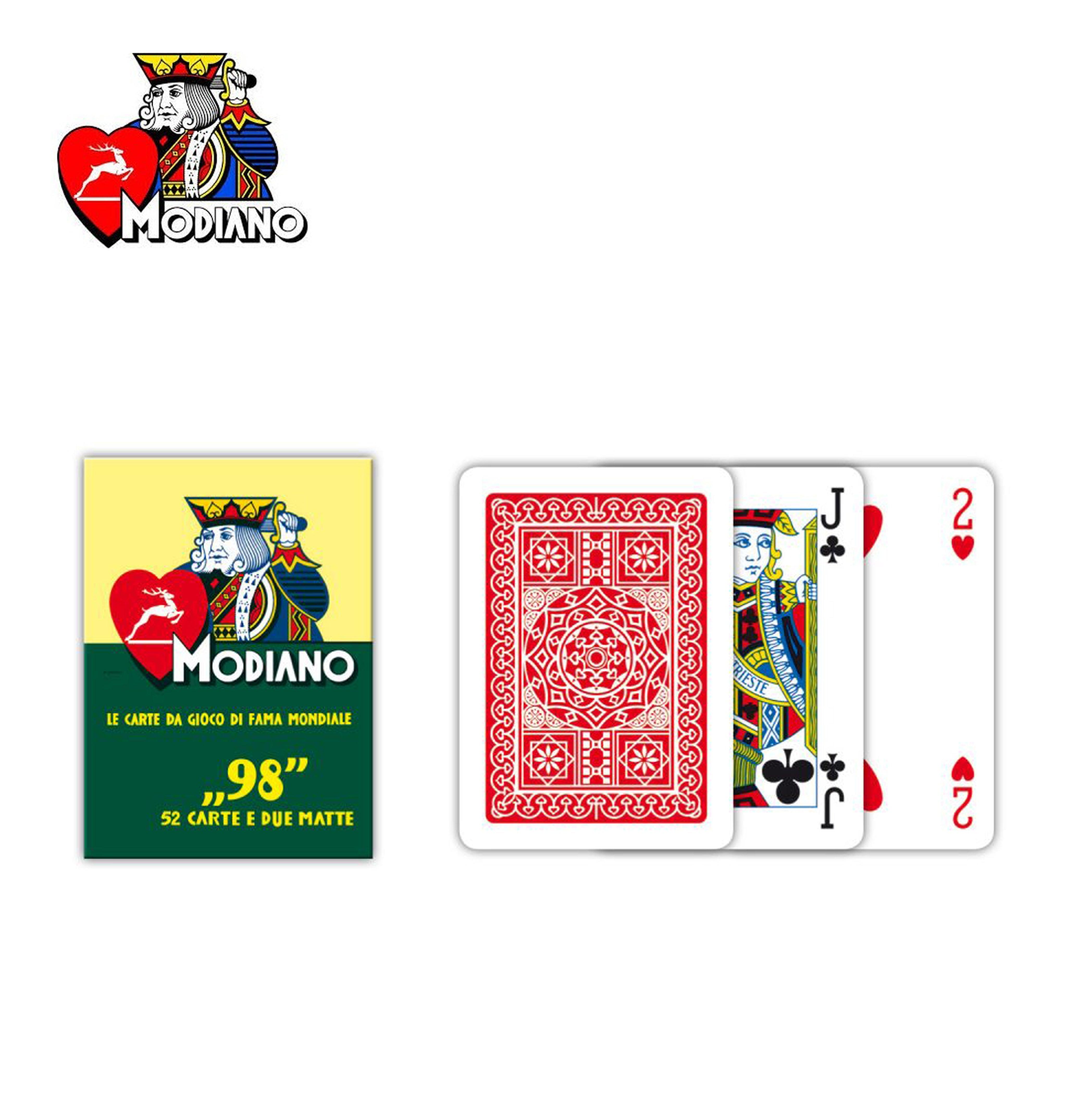 POKER 98 ROSSE CARTE DA GIOCO MODIANO ART.300252 PZ1 - koseakasa