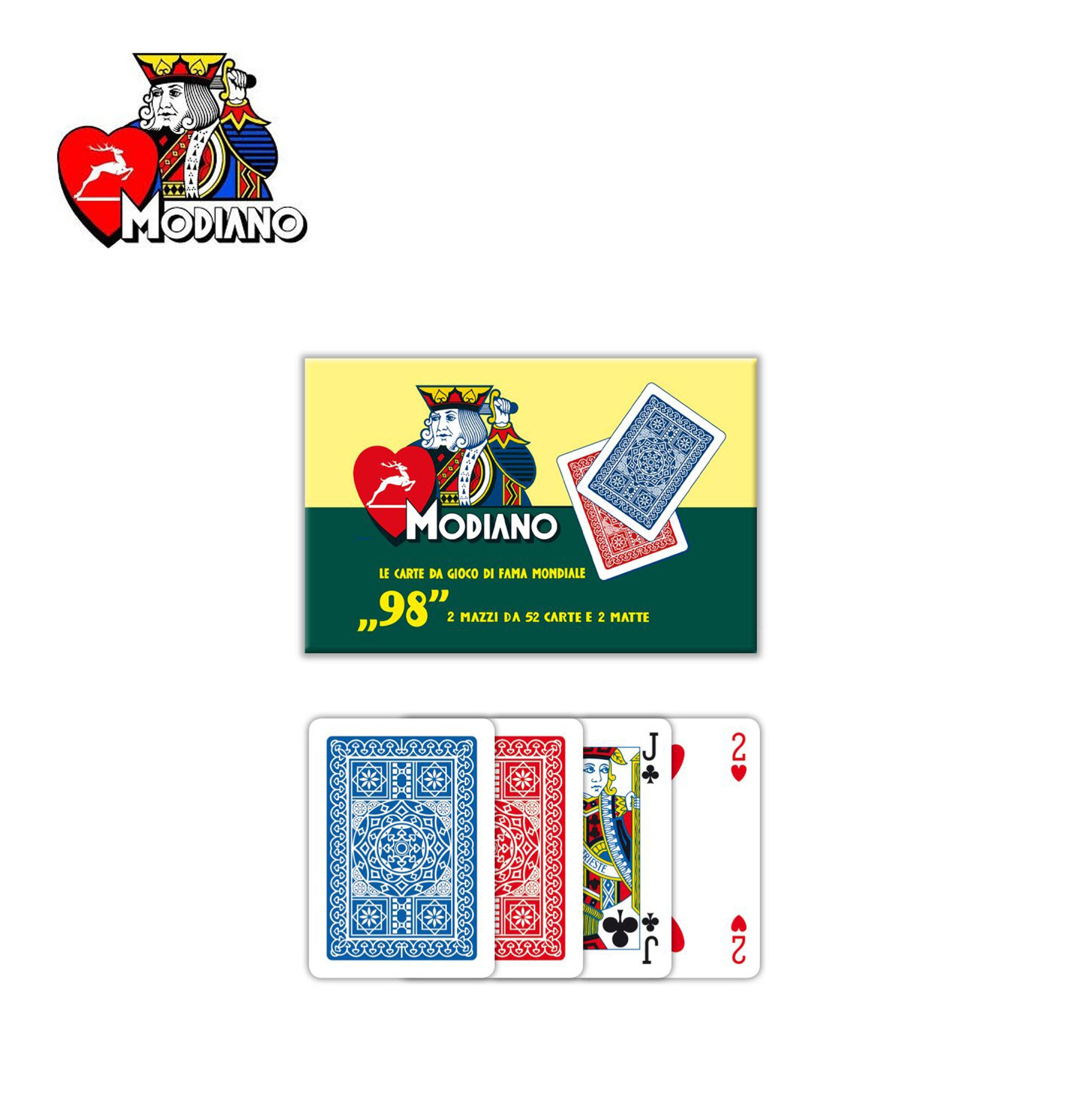 RAMINO 98 DUE MAZZI CARTE DA GIOCO MODIANO ART.300254 PZ1 - koseakasa
