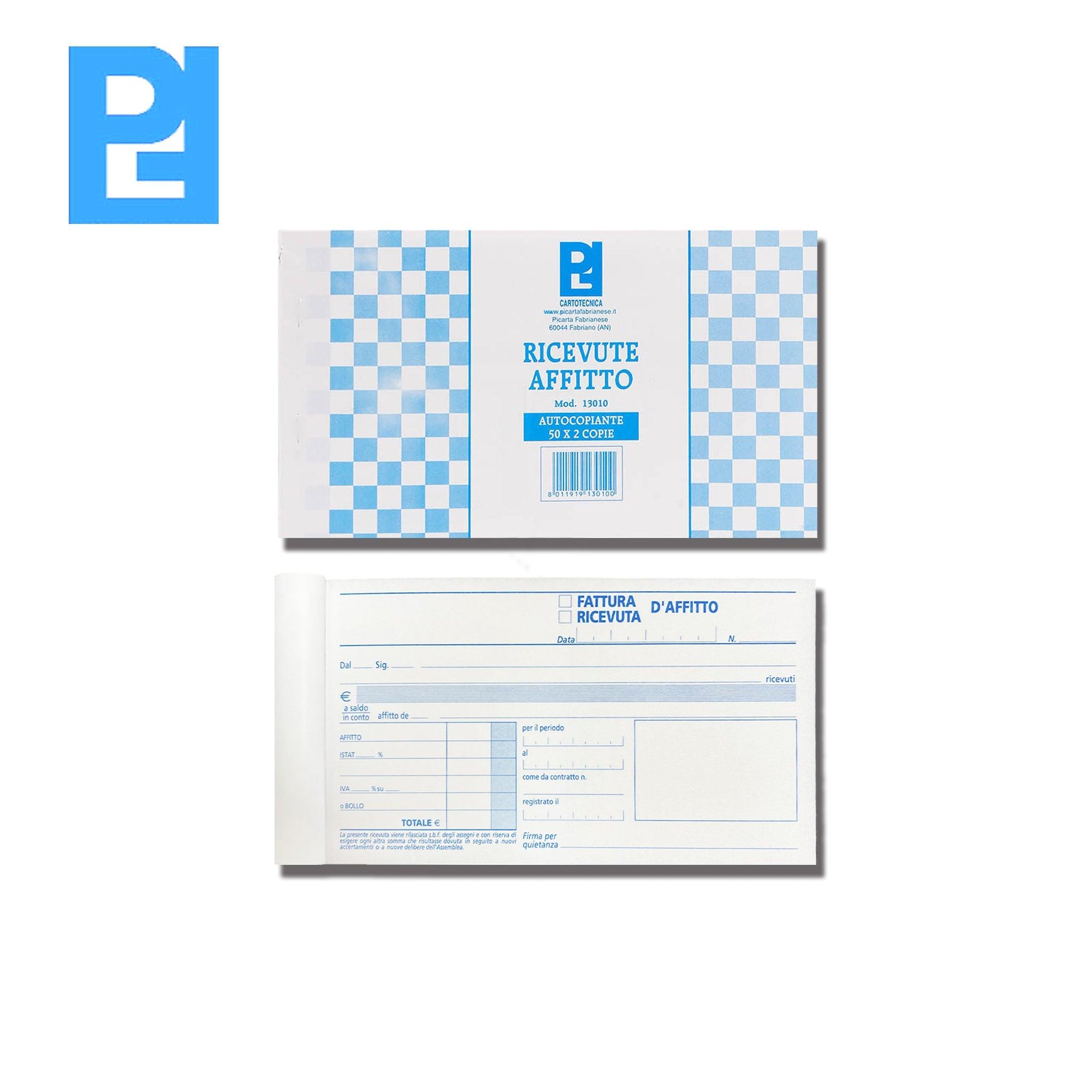 RICEVUTE AFFITTO 50FG X 2COPIE 16.5X10 PICARTA ART.13010 PZ1 - koseakasa