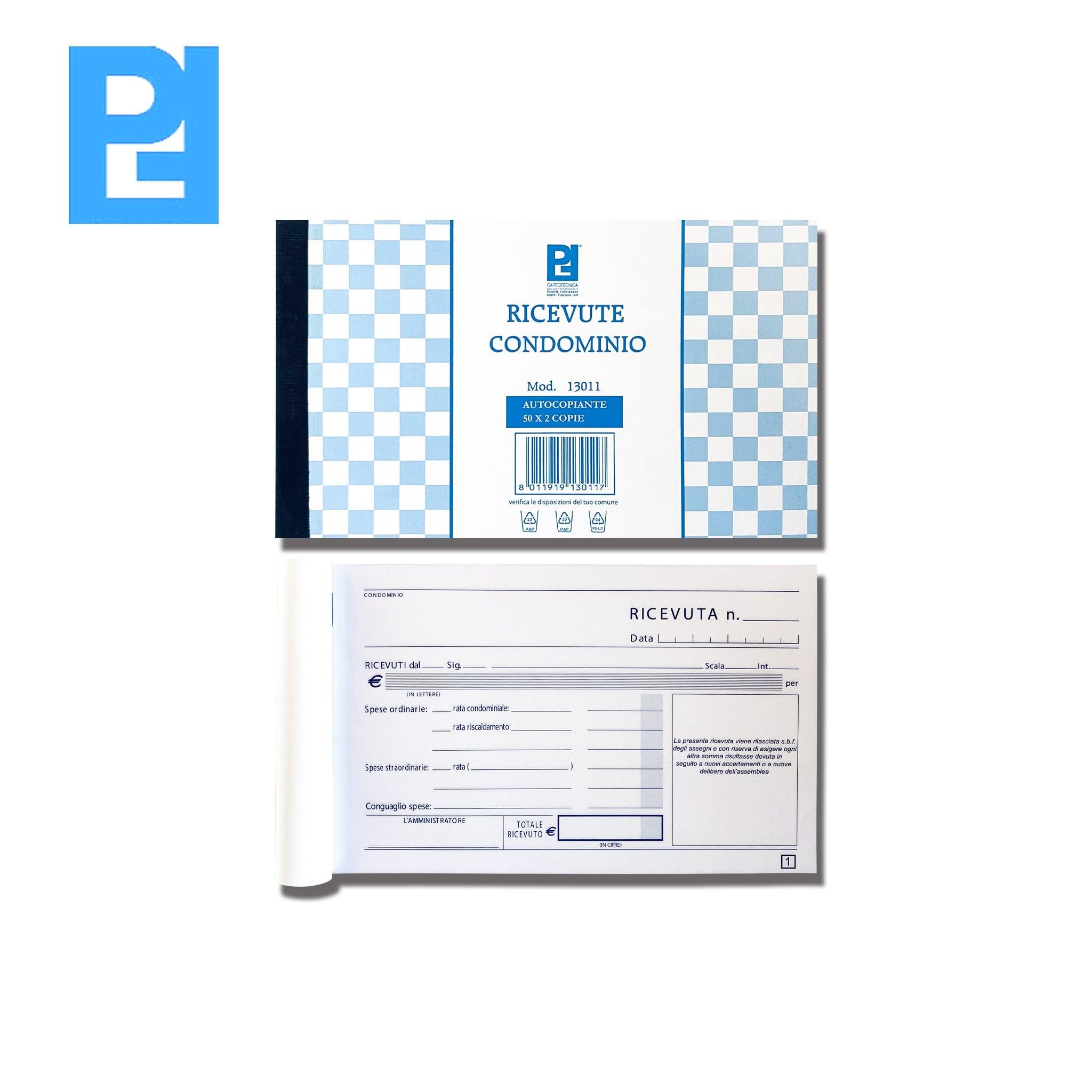 RICEVUTE CONDOMINIO 50FG X 2COPIE 10X17 PICARTA ART.13011 PZ1 - koseakasa