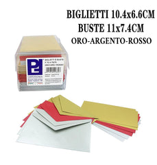 BIGLIETTI E BUSTE F.TO 4 75/75 ORO-ARG-ROSSO ART.41830 1PZ - koseakasa