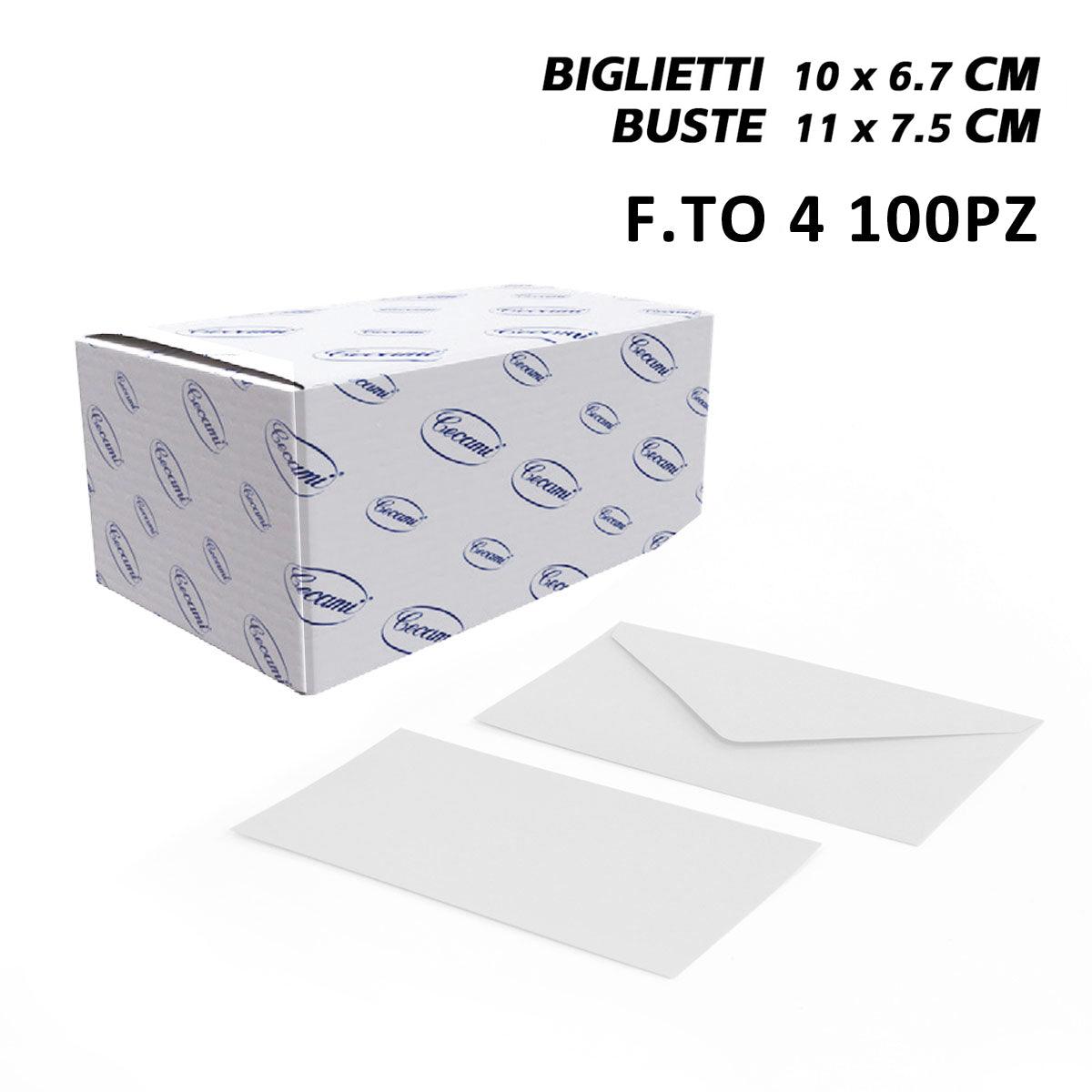 BIGLIETTI E BUSTE F.TO 4 100/100 BIANCO ART.LF40035F4 1PZ - koseakasa