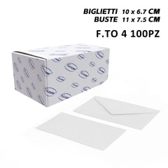 BIGLIETTI E BUSTE F.TO 4 100/100 BIANCO ART.LF40035F4 1PZ - koseakasa