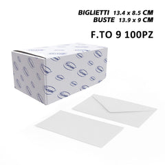 BIGLIETTI E BUSTE F.TO 9 100/100 BIANCO ART.LF40035F9 1PZ - koseakasa