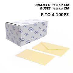 BIGLIETTI E BUSTE F.TO 4 100/100 AVORIO ART.LF40037F4 1PZ - koseakasa