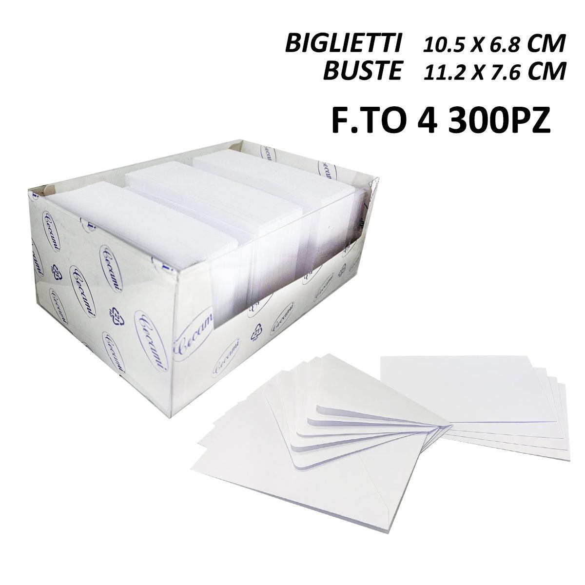 BIGLIETTI E BUSTE F.TO 4 300/300 BIANCO ART.LF40500F4/HD 1PZ - koseakasa