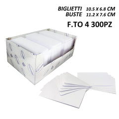 BIGLIETTI E BUSTE F.TO 4 300/300 BIANCO ART.LF40500F4/HD 1PZ - koseakasa
