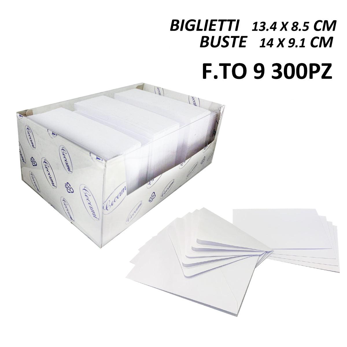 BIGLIETTI E BUSTE F.TO 9 300/300 BIANCO ART.LF40500F9/HD 1PZ - koseakasa